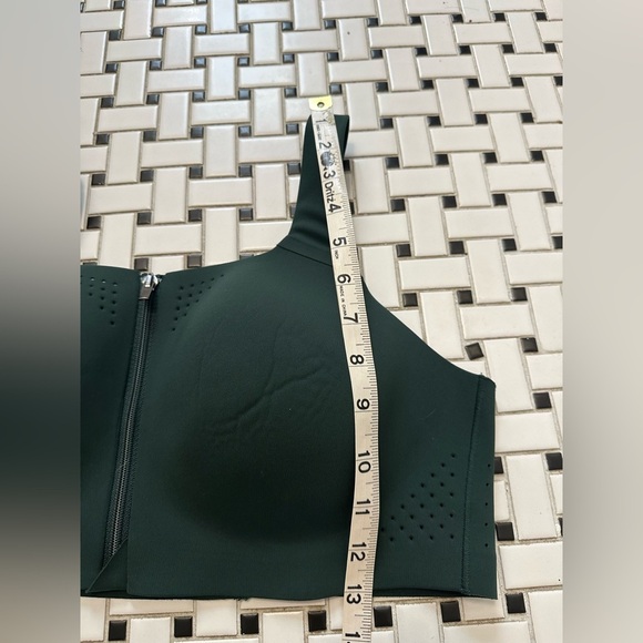 Women's Dark Green Zip-Front Bra - Picture 7 of 7